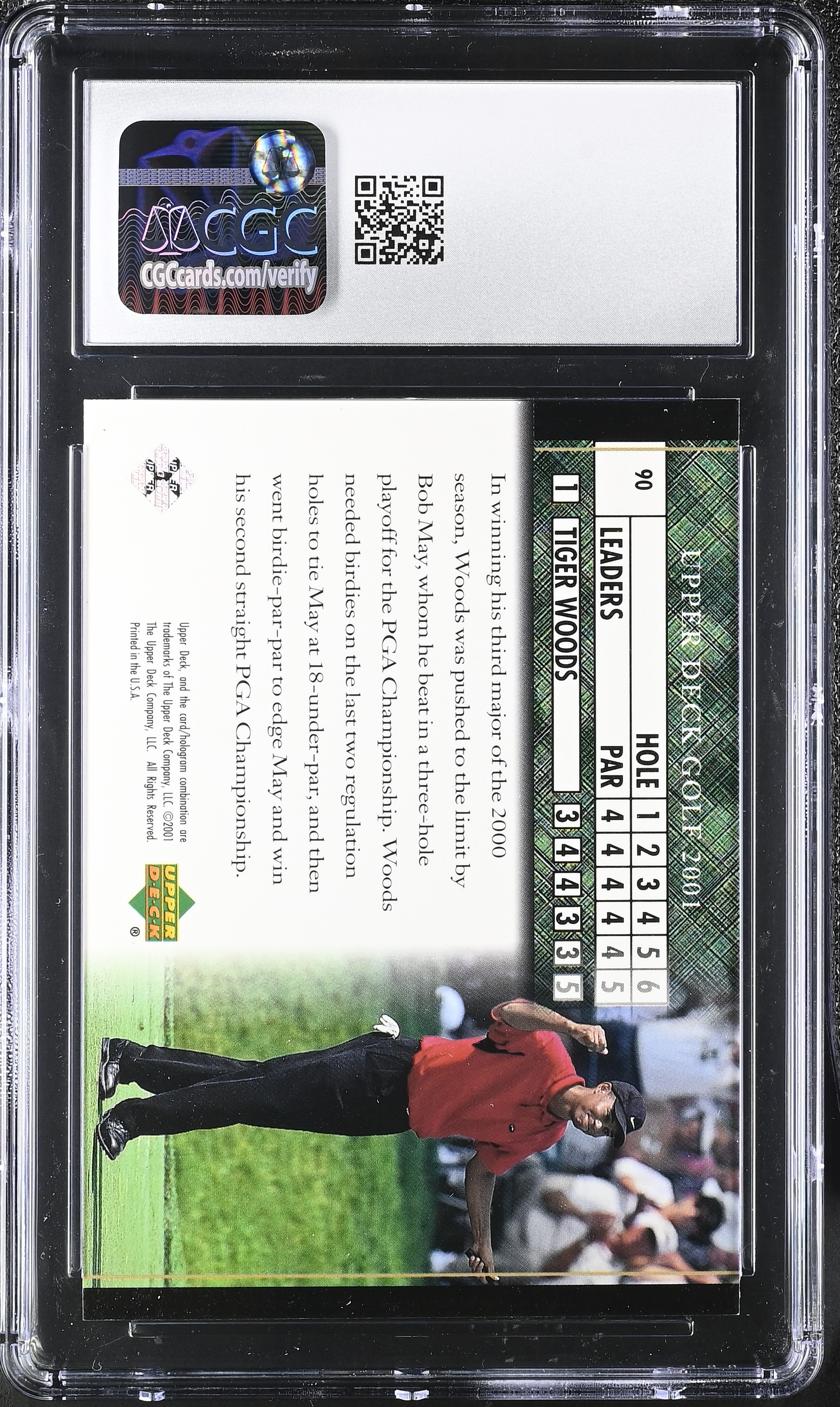 Tiger Woods 2001 Upper Deck #90 LB RC (CGC 10) at PristineAuction.com Tiger Woods 2001 Upper Deck #90 LB RC (CGC 10) at PristineAuction.com