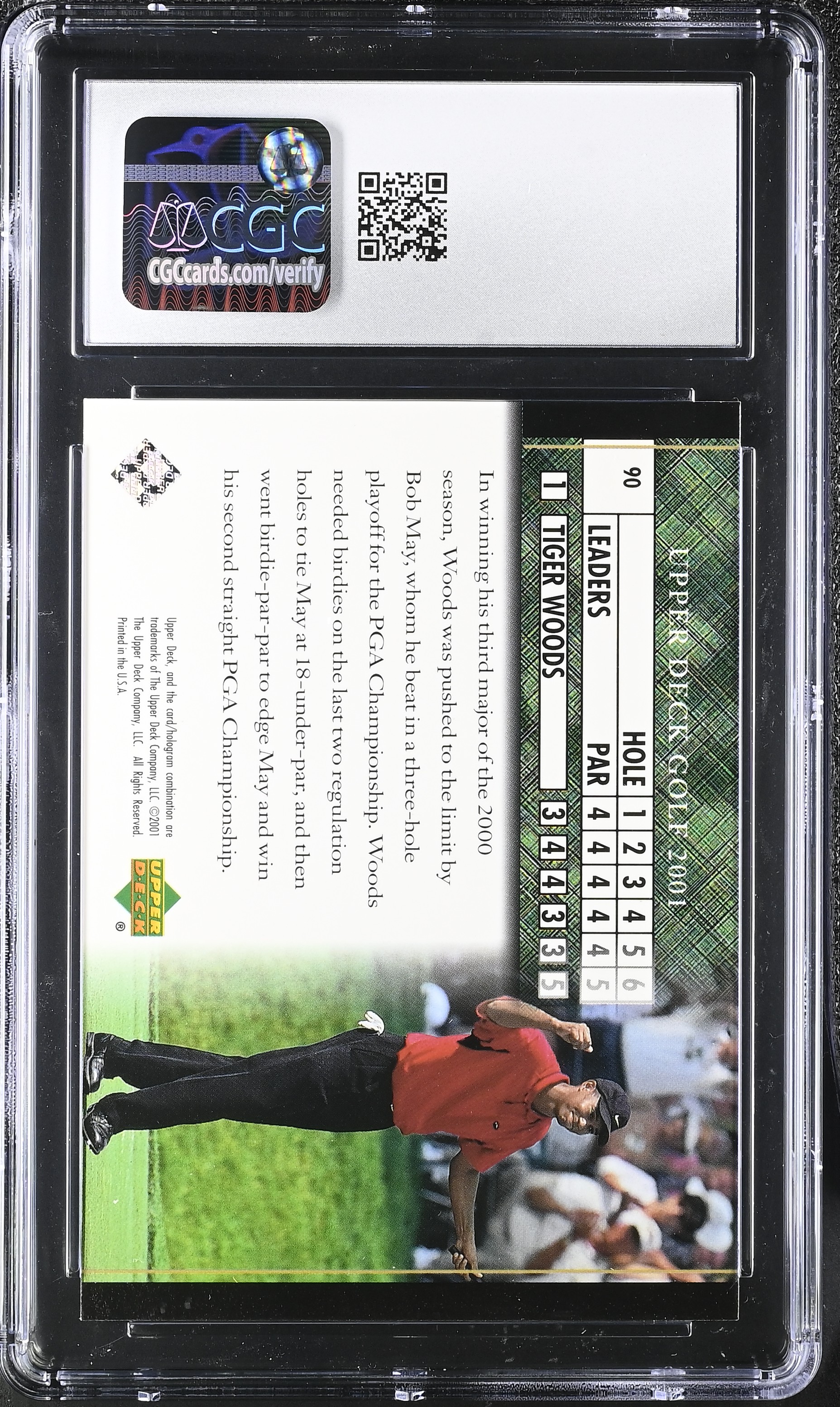 Tiger Woods 2001 Upper Deck #90 LB RC (CGC 10) at PristineAuction.com Tiger Woods 2001 Upper Deck #90 LB RC (CGC 10) at PristineAuction.com