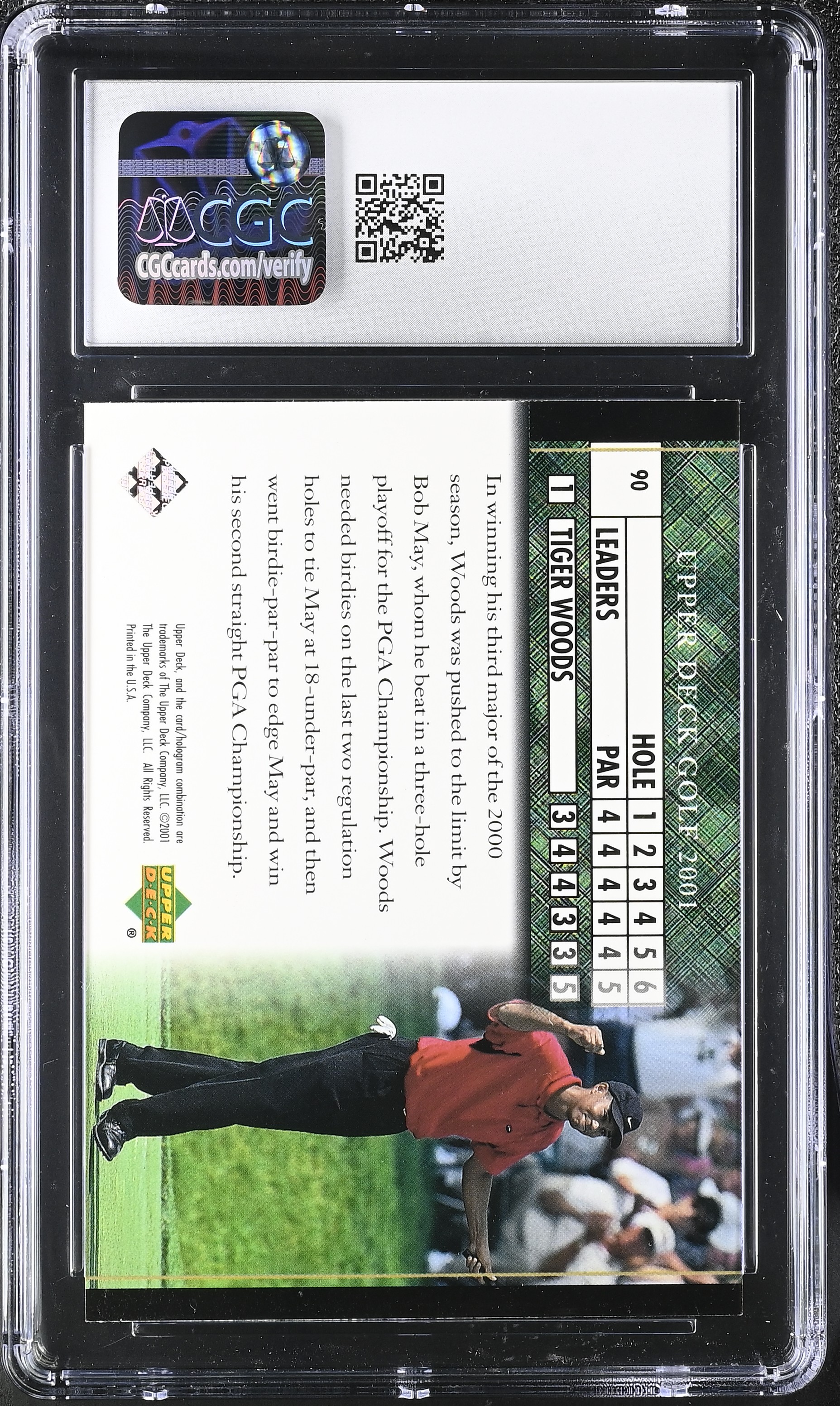 Tiger Woods 2001 Upper Deck #90 LB RC (CGC 10) at PristineAuction.com Tiger Woods 2001 Upper Deck #90 LB RC (CGC 10) at PristineAuction.com