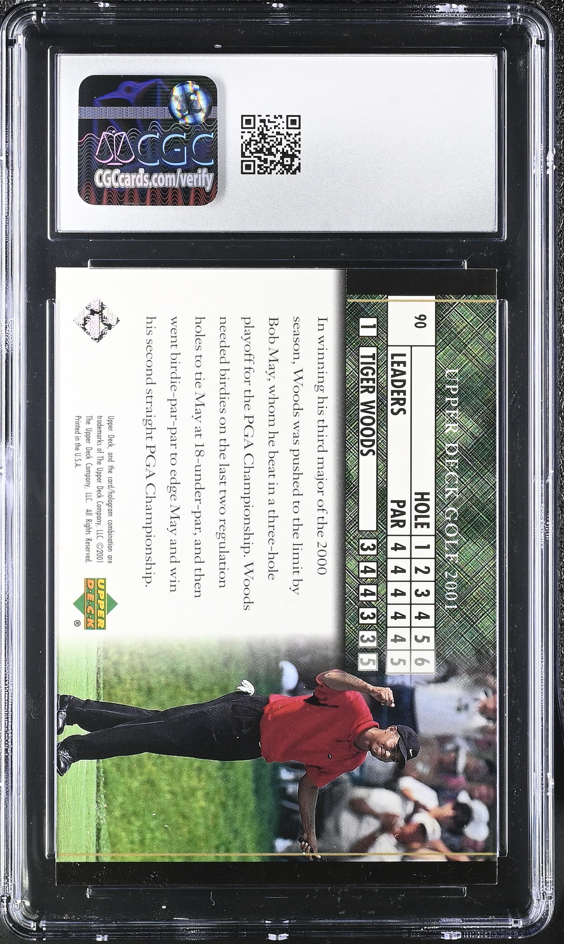 Tiger Woods 2001 Upper Deck #90 LB RC (CGC 10) at PristineAuction.com Tiger Woods 2001 Upper Deck #90 LB RC (CGC 10) at PristineAuction.com