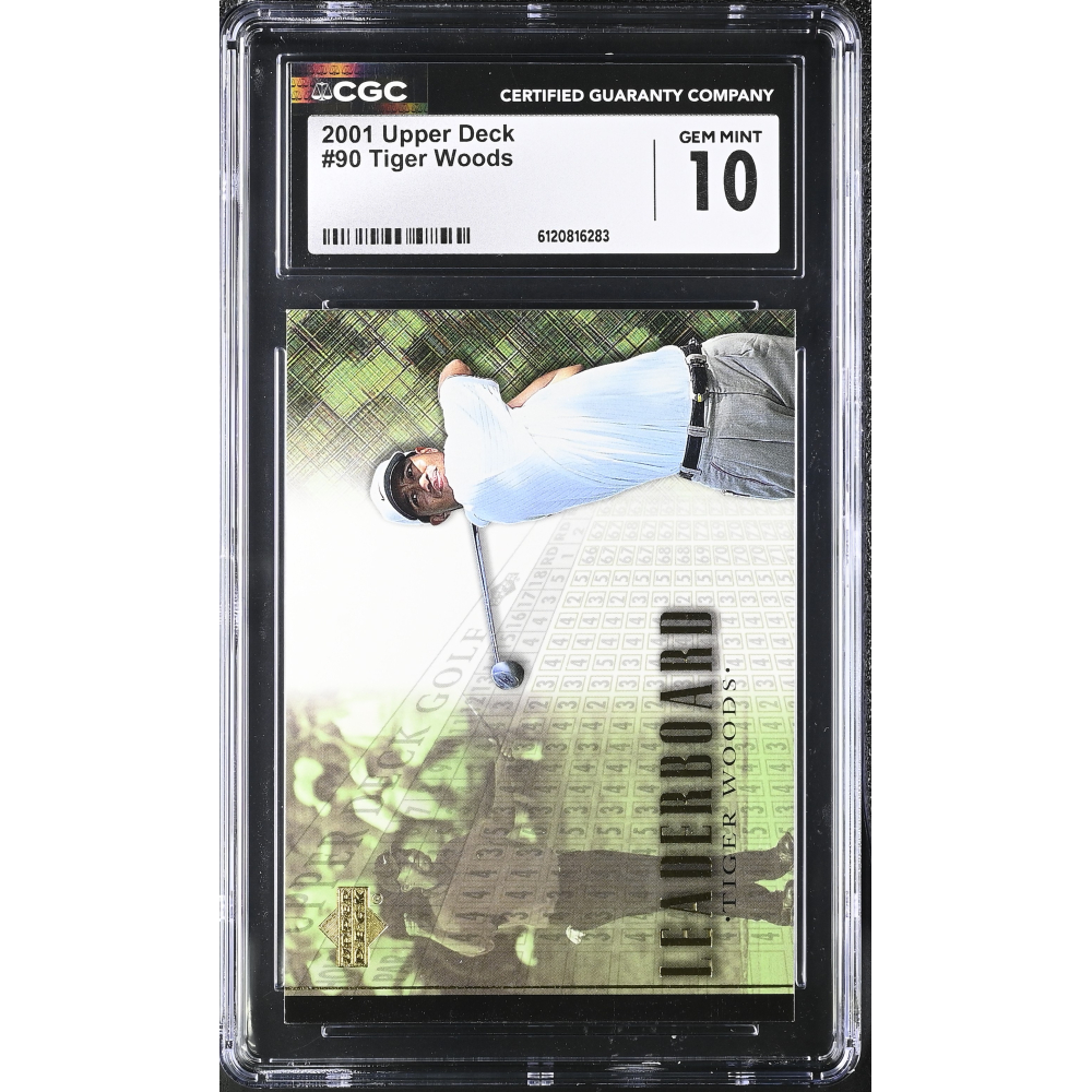 Tiger Woods 2001 Upper Deck #90 LB RC (CGC 10) at PristineAuction.com