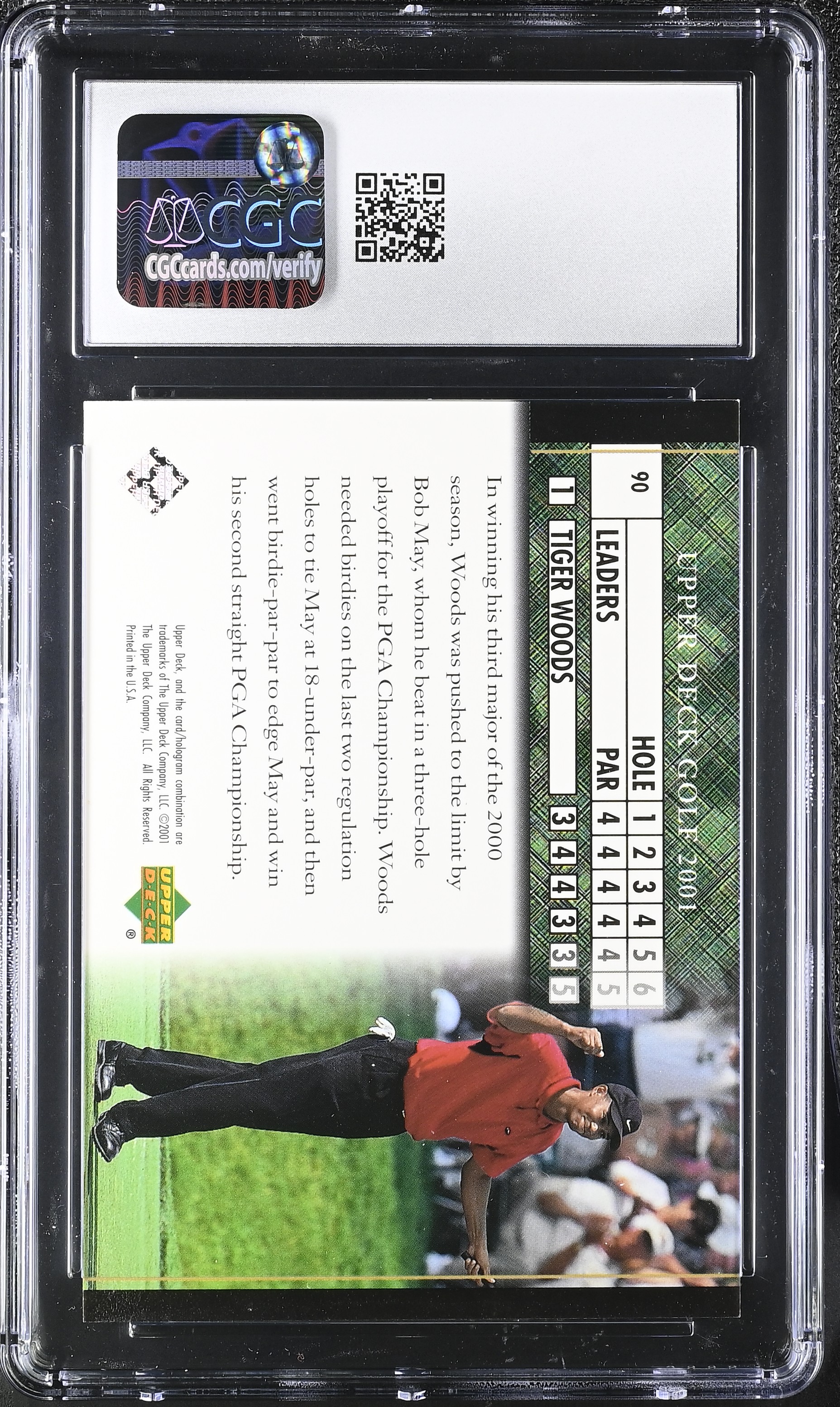 Tiger Woods 2001 Upper Deck #90 LB RC (CGC 10) at PristineAuction.com Tiger Woods 2001 Upper Deck #90 LB RC (CGC 10) at PristineAuction.com