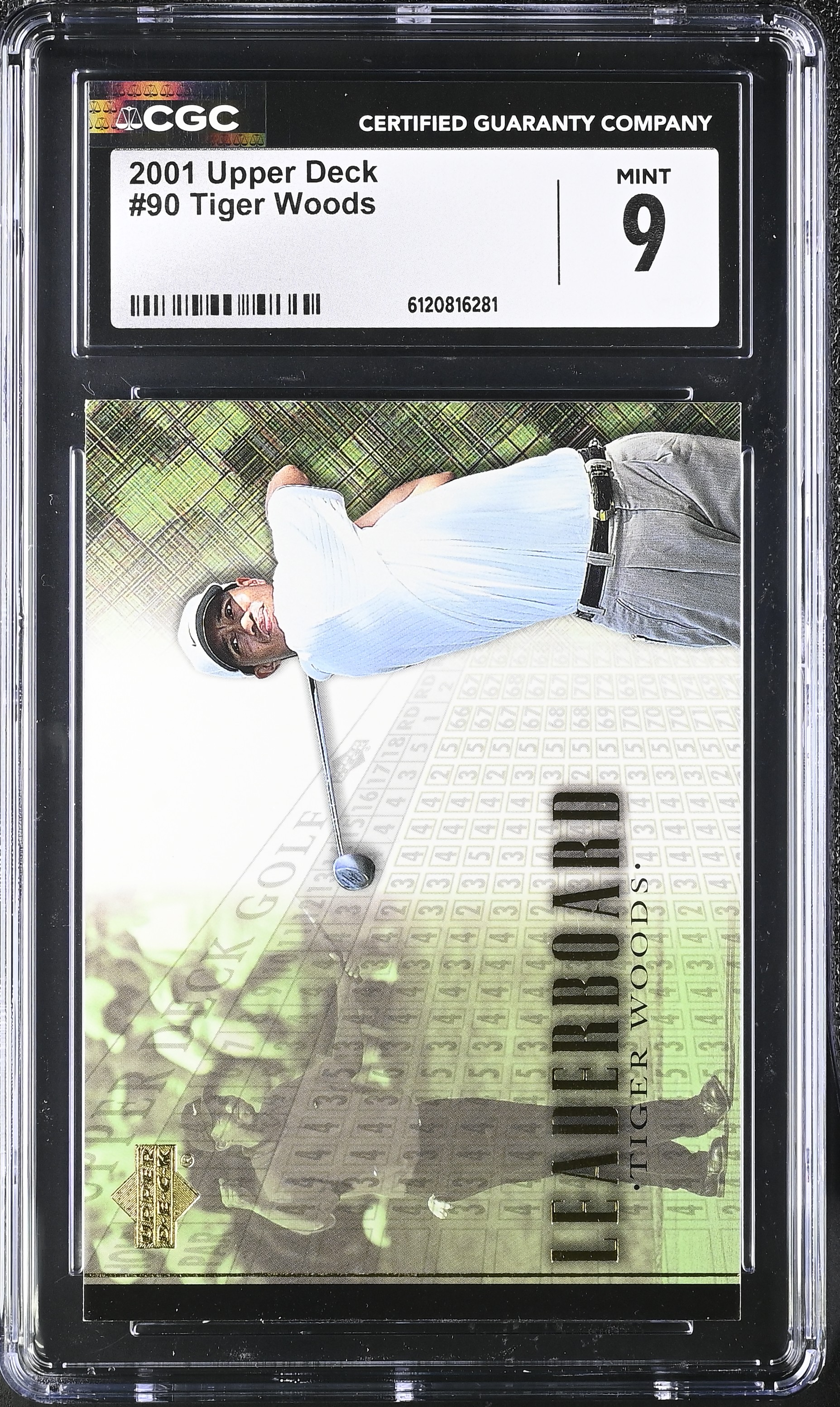 Tiger Woods 2001 Upper Deck #90 LB RC (CGC 9) at PristineAuction.com Tiger Woods 2001 Upper Deck #90 LB RC (CGC 9) at PristineAuction.com