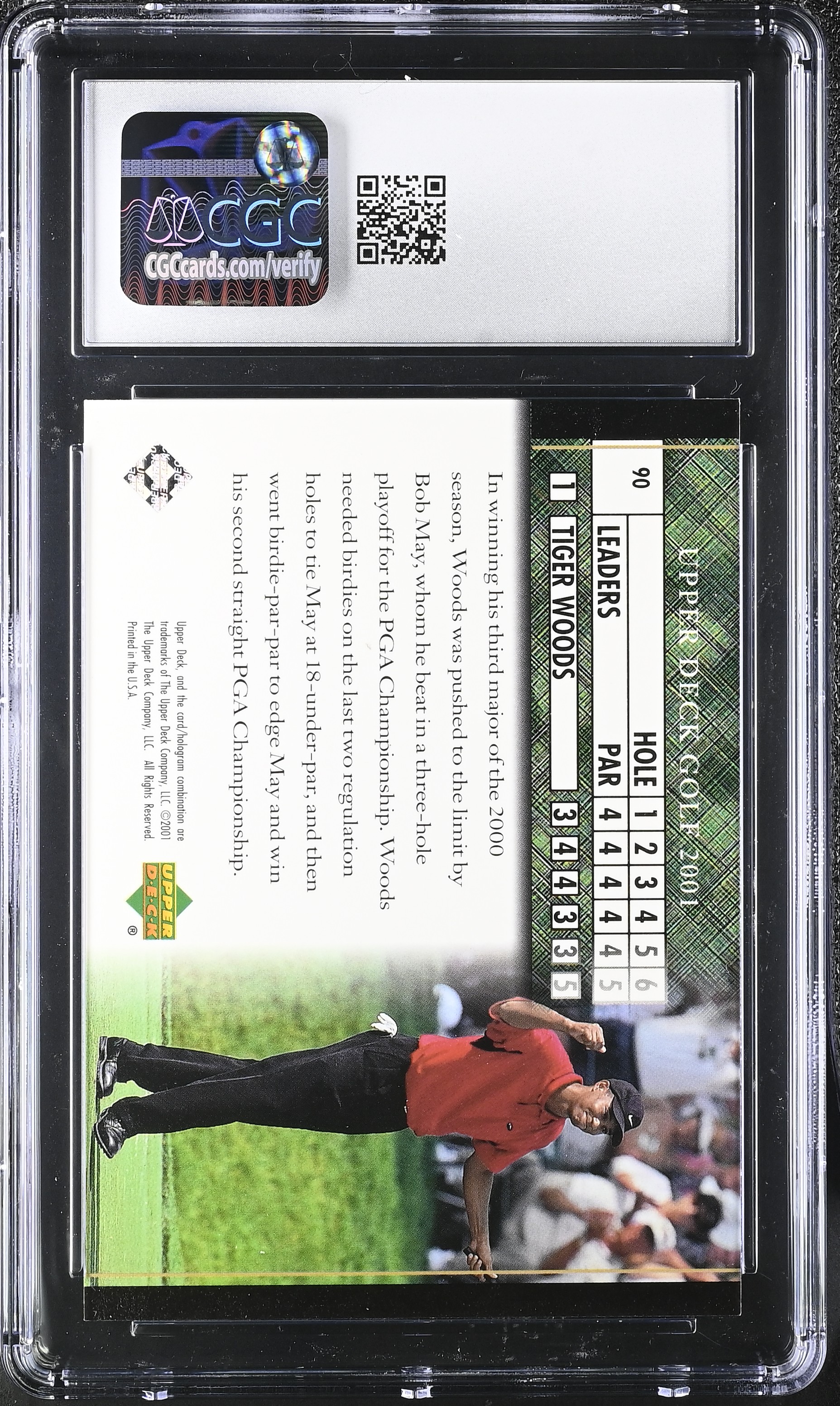 Tiger Woods 2001 Upper Deck #90 LB RC (CGC 9) at PristineAuction.com Tiger Woods 2001 Upper Deck #90 LB RC (CGC 9) at PristineAuction.com