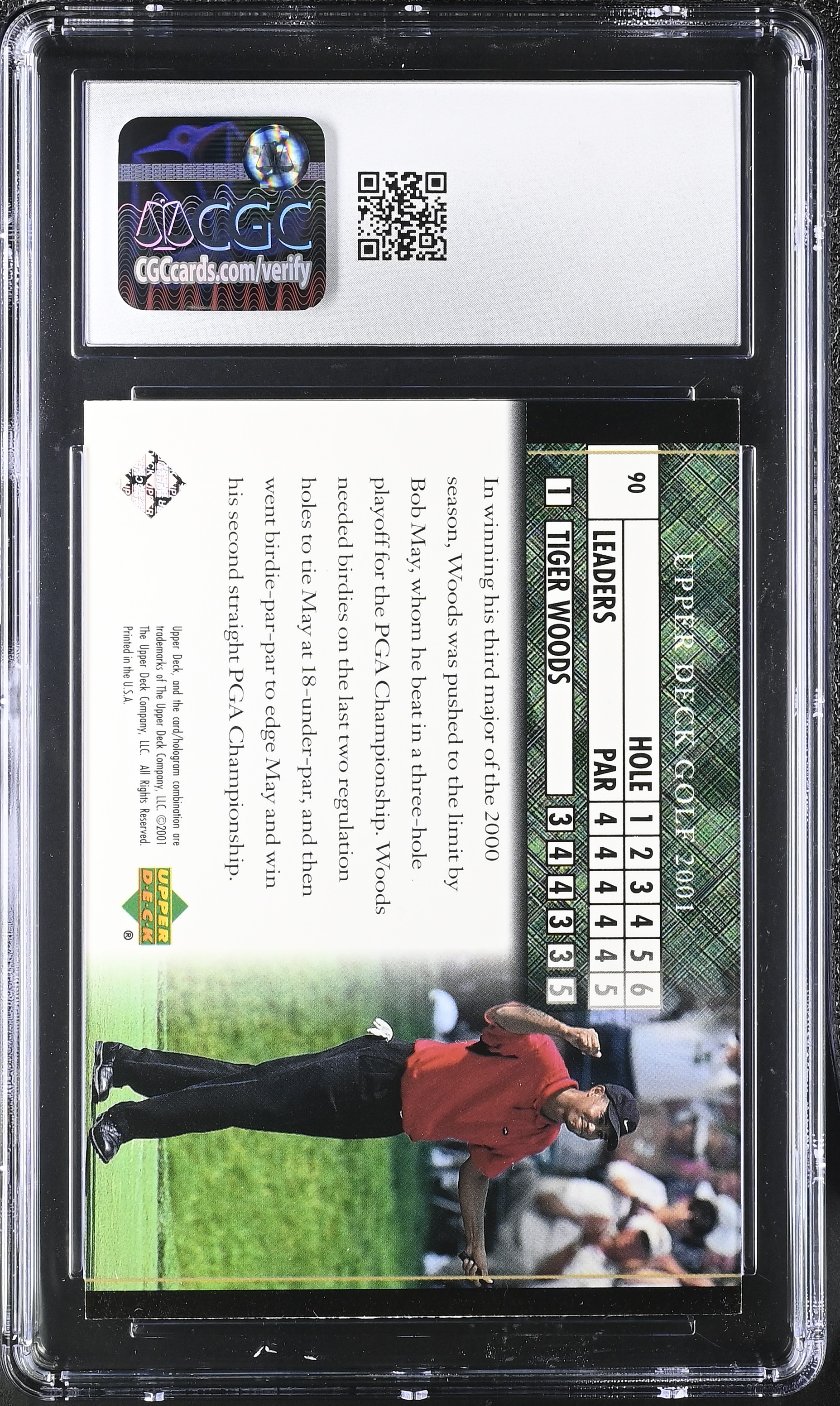 Tiger Woods 2001 Upper Deck #90 LB RC (CGC 9) at PristineAuction.com Tiger Woods 2001 Upper Deck #90 LB RC (CGC 9) at PristineAuction.com