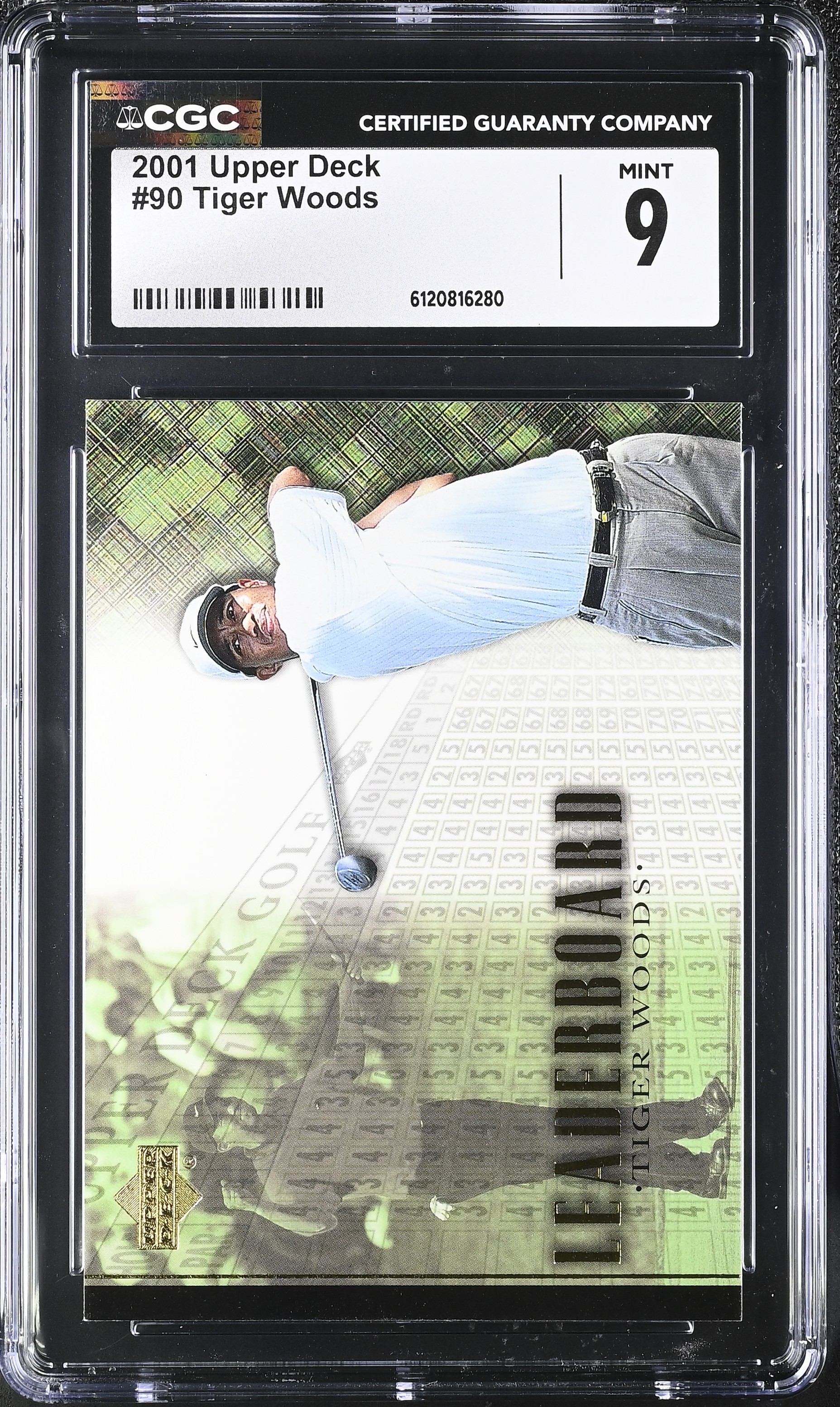 Tiger Woods 2001 Upper Deck #90 LB RC (CGC 9) at PristineAuction.com Tiger Woods 2001 Upper Deck #90 LB RC (CGC 9) at PristineAuction.com