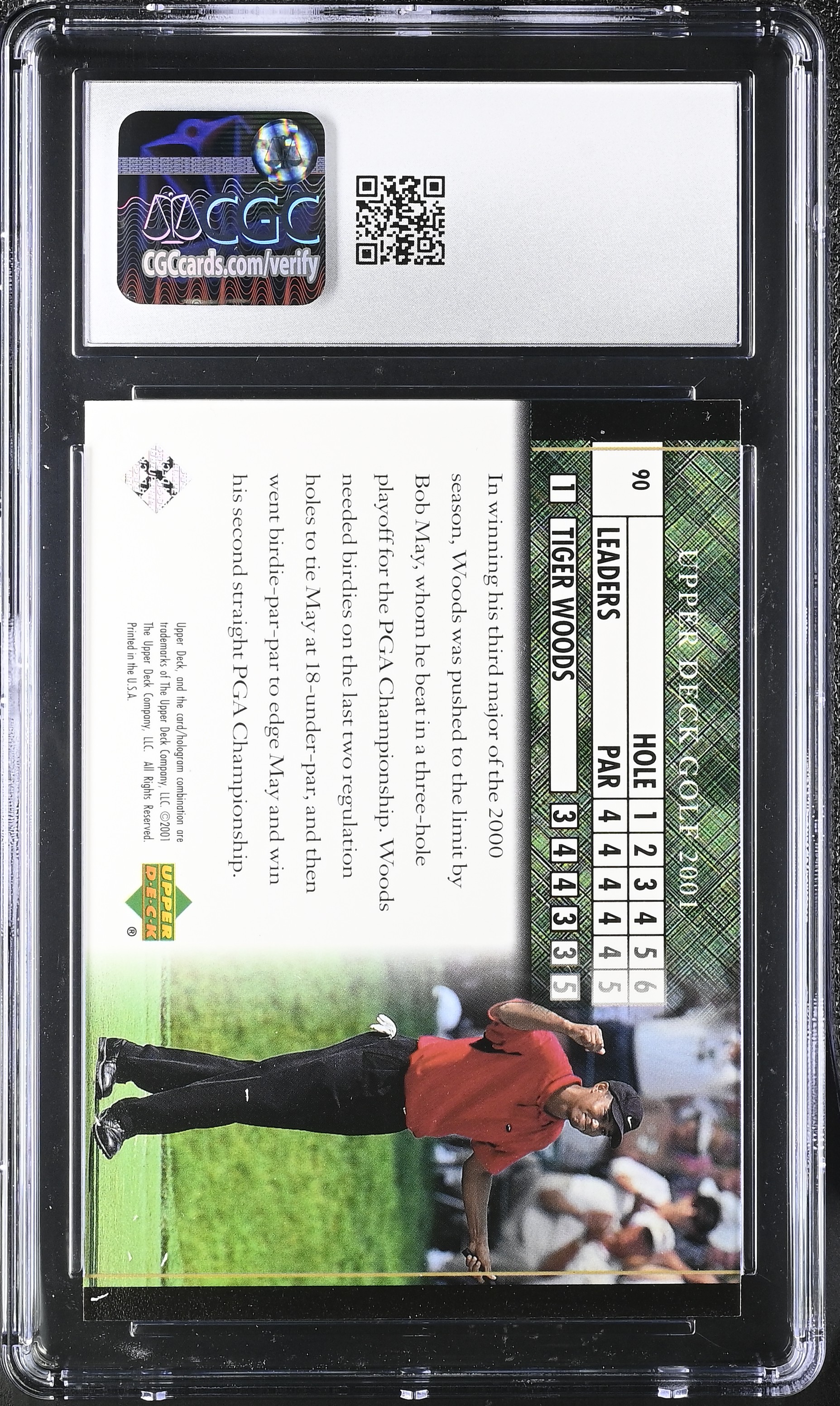 Tiger Woods 2001 Upper Deck #90 LB RC (CGC 9) at PristineAuction.com Tiger Woods 2001 Upper Deck #90 LB RC (CGC 9) at PristineAuction.com