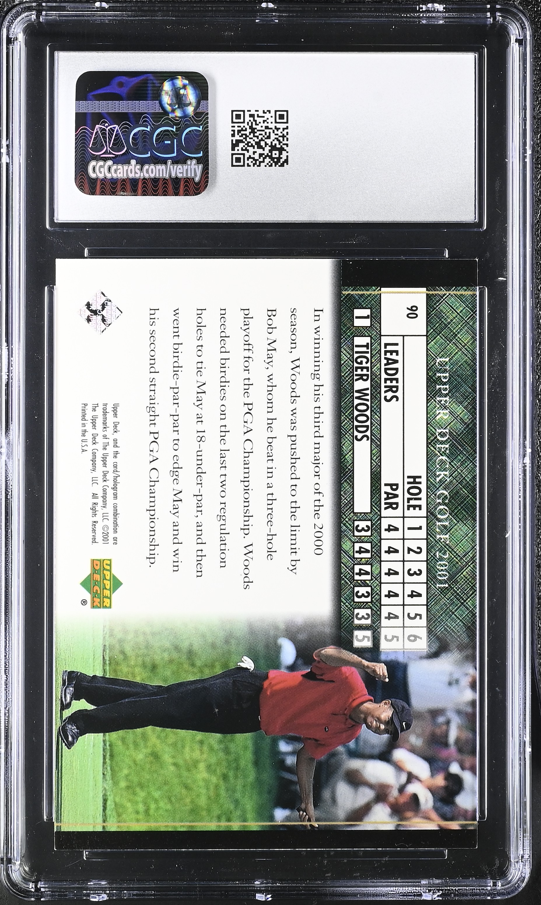 Tiger Woods 2001 Upper Deck #90 LB RC (CGC 10) at PristineAuction.com Tiger Woods 2001 Upper Deck #90 LB RC (CGC 10) at PristineAuction.com