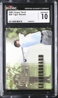 Tiger Woods 2001 Upper Deck #90 LB RC (CGC 10) at PristineAuction.com