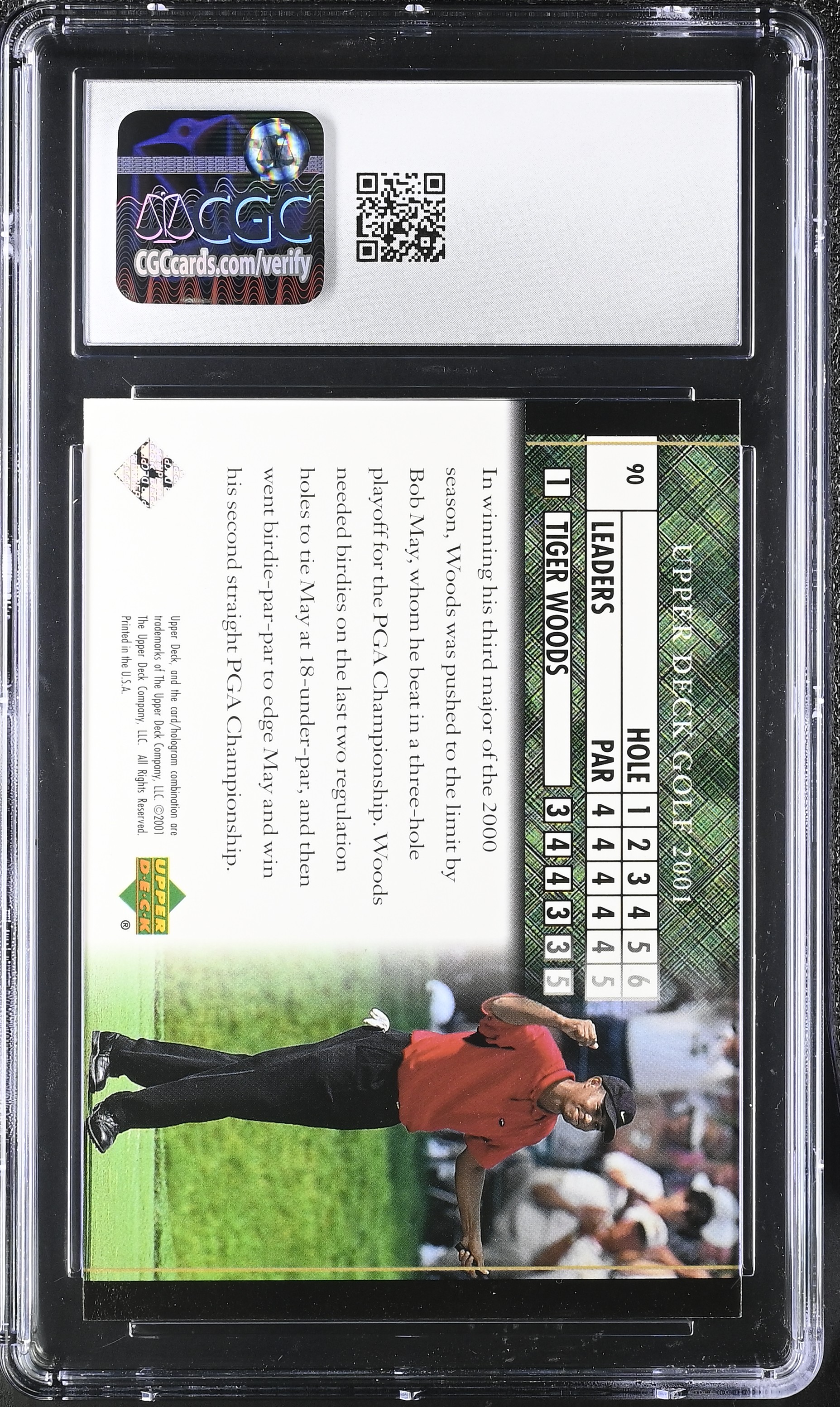 Tiger Woods 2001 Upper Deck #90 LB RC (CGC 10) at PristineAuction.com Tiger Woods 2001 Upper Deck #90 LB RC (CGC 10) at PristineAuction.com