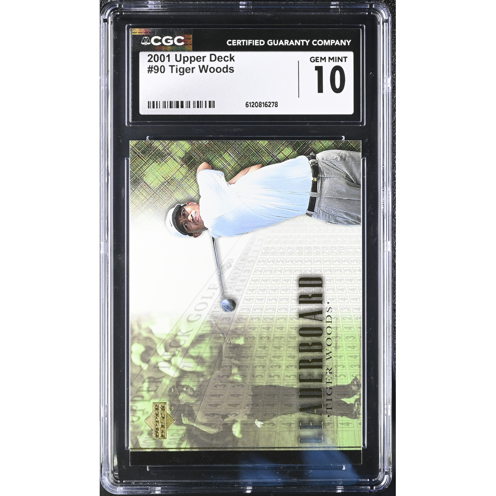 Tiger Woods 2001 Upper Deck #90 LB RC (CGC 10) at PristineAuction.com