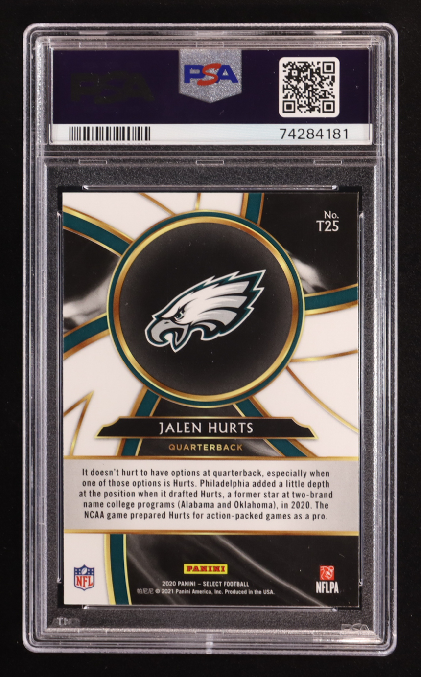 Jalen Hurts 2020 Select Turbocharged #25 RC (PSA 10) at PristineAuction.com Jalen Hurts 2020 Select Turbocharged #25 RC (PSA 10) at PristineAuction.com