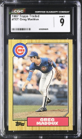 Greg Maddux 1987 Topps Traded #70T XRC (CGC 9) at PristineAuction.com