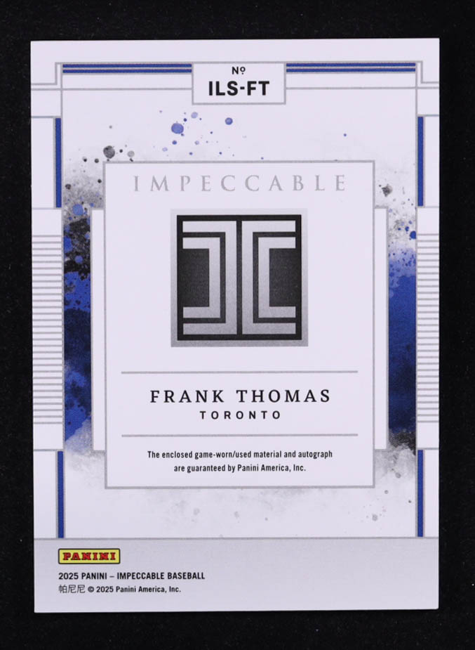 Frank Thomas 2025 Panini Impeccable Impeccable Lumber Signatures #24 #92/99 at PristineAuction.com Frank Thomas 2025 Panini Impeccable Impeccable Lumber Signatures #24 #92/99 at PristineAuction.com