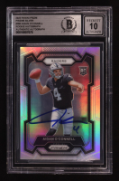 Aidan O'Connell Signed 2023 Panini Prizm Silver #360 RC (BGS | Autograph Graded BGS 10) at PristineAuction.com