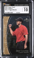 Tiger Woods 2001 Upper Deck Stat Leaders #SL17 RC (CGC 10) at PristineAuction.com