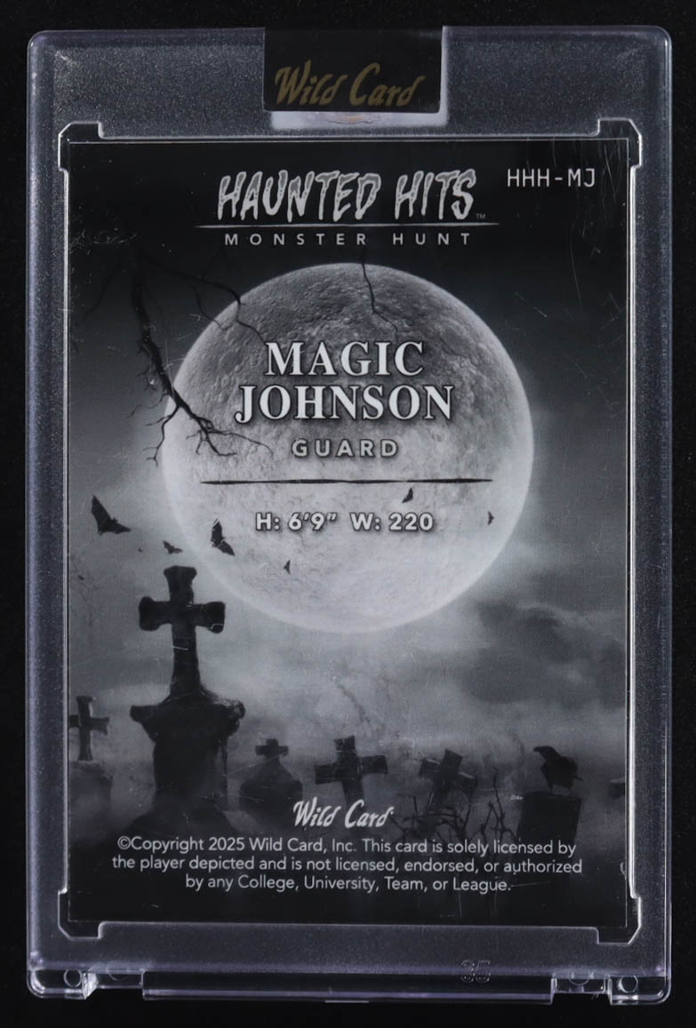 Magic Johnson 2025 Wild Card Haunted Hits Monster Hunt Scope Orange #HHHMJ #2/2 at PristineAuction.com Magic Johnson 2025 Wild Card Haunted Hits Monster Hunt Scope Orange #HHHMJ #2/2 at PristineAuction.com