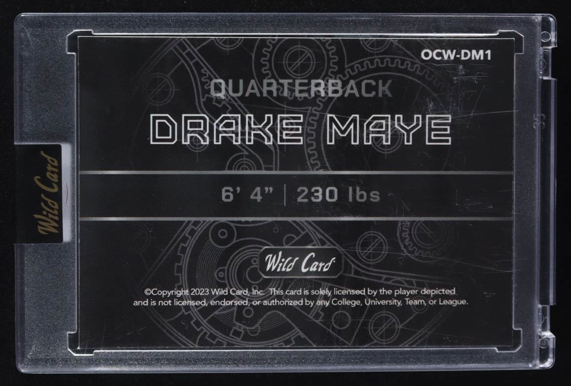 Drake Maye 2023 Wild Card QB1 On the Clock Sparkle White #OCWDM1 RC #6/25 at PristineAuction.com Drake Maye 2023 Wild Card QB1 On the Clock Sparkle White #OCWDM1 RC #6/25 at PristineAuction.com