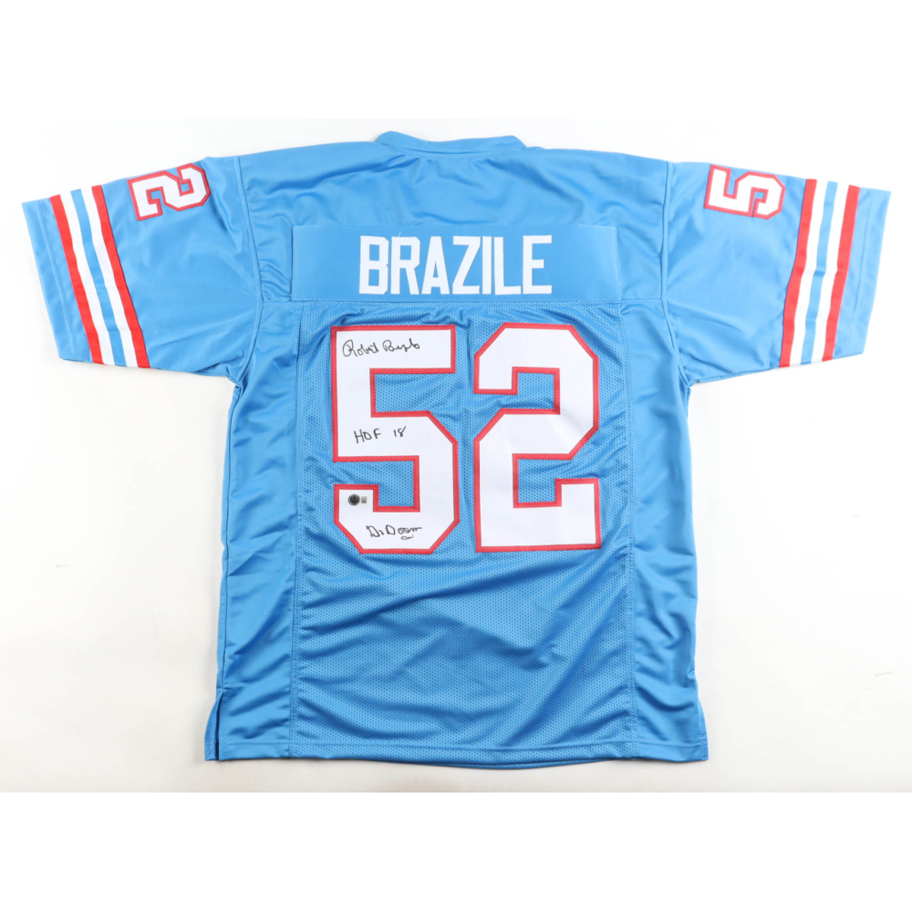Robert Brazile Signed Jersey Inscribed "HOF 18", "Dr. Doom" (Beckett) at PristineAuction.com