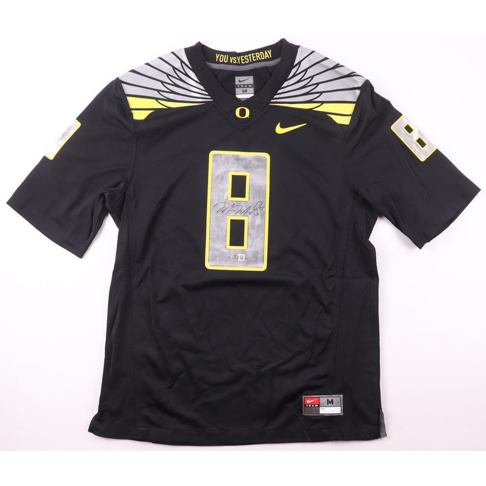 Marcus Mariota Signed Oregon Ducks Nike Authentic Jersey (Beckett) at PristineAuction.com