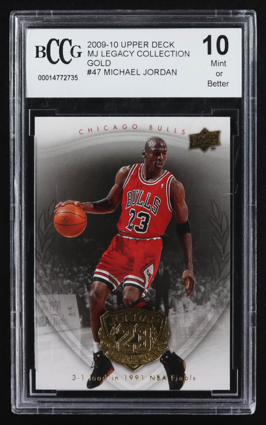 Michael Jordan 2009-10 Upper Deck Michael Jordan Legacy Collection Gold #47 (BCCG 10) at PristineAuction.com Michael Jordan 2009-10 Upper Deck Michael Jordan Legacy Collection Gold #47 (BCCG 10) at PristineAuction.com