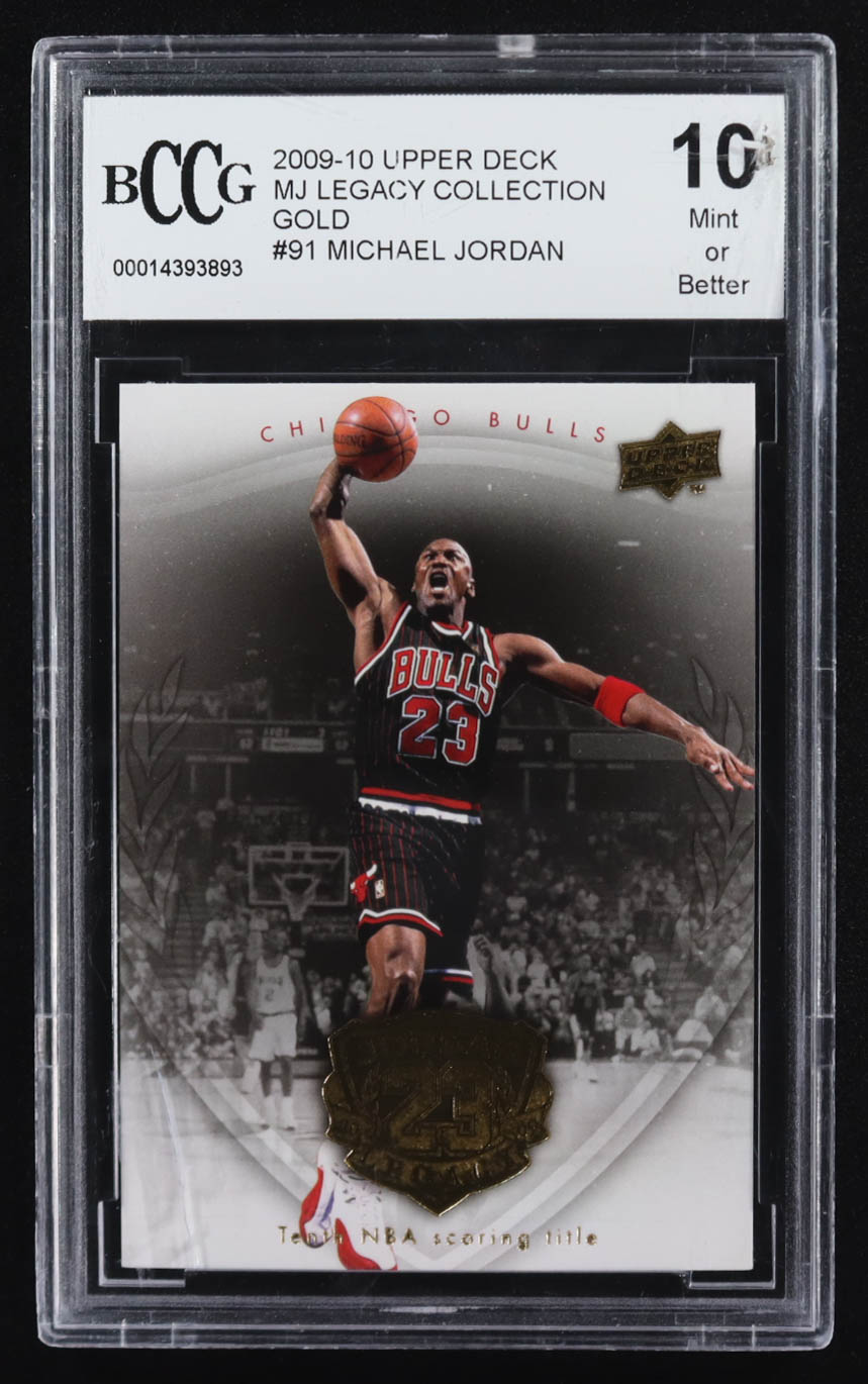 Michael Jordan 2009-10 Upper Deck Michael Jordan Legacy Collection Gold #91 (BCCG 10) at PristineAuction.com Michael Jordan 2009-10 Upper Deck Michael Jordan Legacy Collection Gold #91 (BCCG 10) at PristineAuction.com