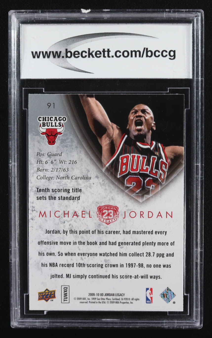 Michael Jordan 2009-10 Upper Deck Michael Jordan Legacy Collection Gold #91 (BCCG 10) at PristineAuction.com Michael Jordan 2009-10 Upper Deck Michael Jordan Legacy Collection Gold #91 (BCCG 10) at PristineAuction.com