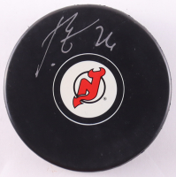 Patrik Elias Signed Devils Logo Hockey Puck (Fanatics) at PristineAuction.com