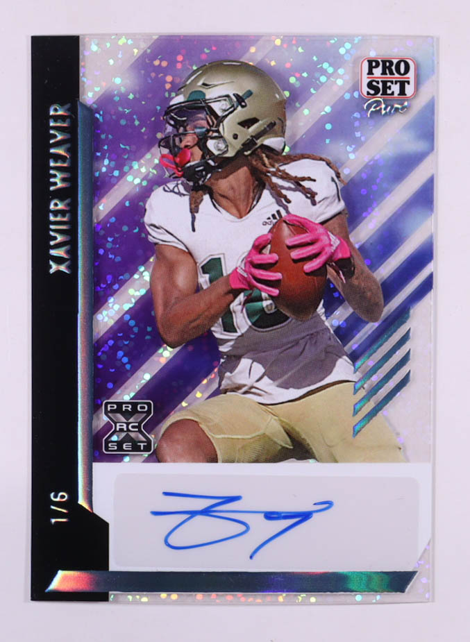 Xavier Weaver 2024 Leaf Pro Set Pure Autographs Sparkle #BA-XW1 #1/6 RC at PristineAuction.com Xavier Weaver 2024 Leaf Pro Set Pure Autographs Sparkle #BA-XW1 #1/6 RC at PristineAuction.com
