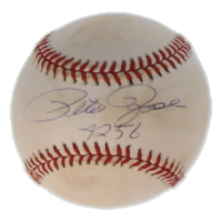 Pete Rose Signed ONL Baseball Inscribed "4296" (JSA) at PristineAuction.com