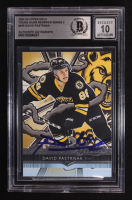 David Pastrnak Signed 2024-25 Upper Deck Series Two Young Guns Renewed Series 2 #495 (BGS | Autograph Graded BGS 10) at PristineAuction.com