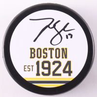 John Beecher Signed Boston Bruins Hockey Puck (JSA) at PristineAuction.com