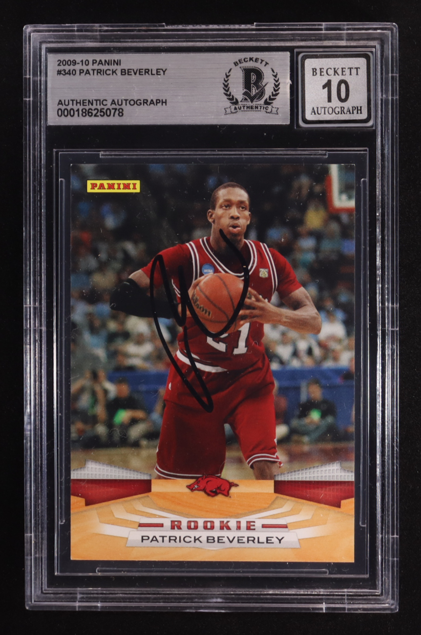 Patrick Beverley Signed 2009-10 Panini #340 RC (BGS | Autograph Graded BGS 10) at PristineAuction.com Patrick Beverley Signed 2009-10 Panini #340 RC (BGS | Autograph Graded BGS 10) at PristineAuction.com