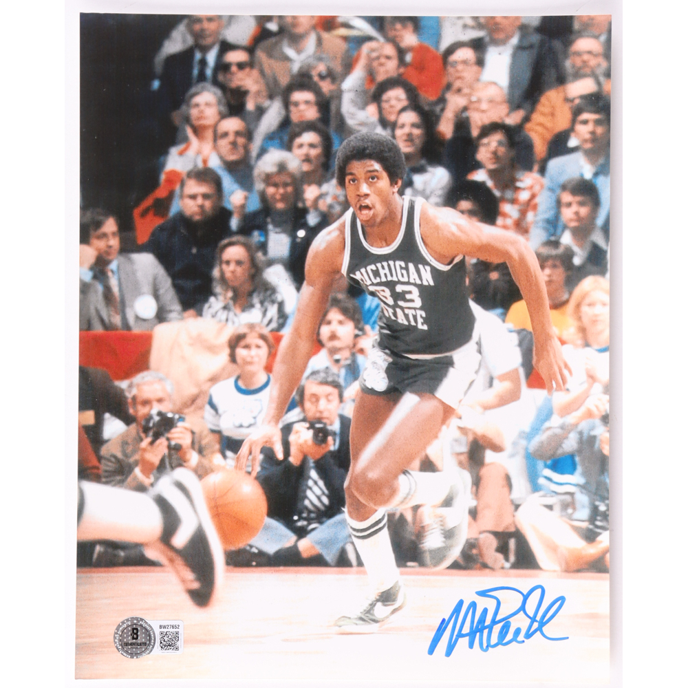 Magic Johnson Signed Michigan State Spartans 8x10 Photo (Beckett) at PristineAuction.com