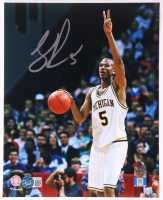Jalen Rose Signed Michigan Wolverines 8x10 Photo (Beckett) at PristineAuction.com