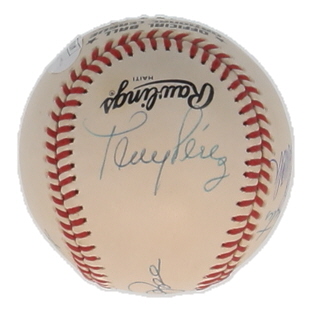 ONL Baseball Signed by (6) with Pete Rose, Ken Griffey & Johnny Bench (JSA) at PristineAuction.com ONL Baseball Signed by (6) with Pete Rose, Ken Griffey & Johnny Bench (JSA) at PristineAuction.com