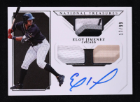 Eloy Jimenez 2019 Panini National Treasures Rookie Triple Material Ink #9 #17/99 RC at PristineAuction.com