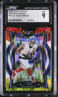 Malik Nabers 2024 Select Prizm Red and Yellow Shock #29 RC (CGC 9) at PristineAuction.com