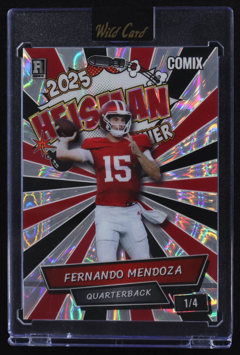 Fernando Mendoza 2025 Wild Card Comix 2025 Heisman Winner #ACHO-FM02 RC #1/4 at PristineAuction.com Fernando Mendoza 2025 Wild Card Comix 2025 Heisman Winner #ACHO-FM02 RC #1/4 at PristineAuction.com