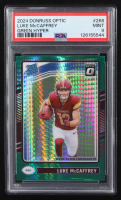 Luke McCaffrey 2024 Donruss Optic Green Hyper #268 RR RC (PSA 9) at PristineAuction.com
