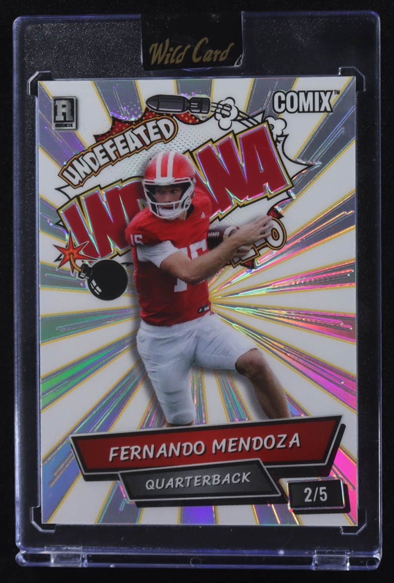 Fernando Mendoza 2025 Wild Card Comix Undefeated #ACBL-FM08 RC #2/5 at PristineAuction.com Fernando Mendoza 2025 Wild Card Comix Undefeated #ACBL-FM08 RC #2/5 at PristineAuction.com