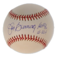Jim Bunning Signed ONL Baseball Inscribed "HOF 96" & "W-224" (JSA) at PristineAuction.com