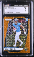 Brian Thomas Jr. 2024 Panini Prizm Prizms Lazer #314 RC (CGC 9) at PristineAuction.com