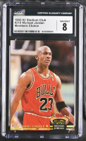 Michael Jordan 1992-93 Stadium Club Members Choice #210 (CGC 8) at PristineAuction.com