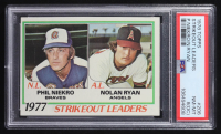 Phil Niekro / Nolan Ryan 1978 Topps #206 / Strikeout Leaders DP (PSA 8) (OC) at PristineAuction.com