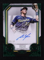 Christian Yelich 2024 Topps Tier One Autographs Green Foil #T1ACY #05/20 at PristineAuction.com