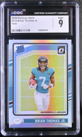 Brian Thomas Jr. 2024 Donruss Optic Holo #214 RC (CGC 9) at PristineAuction.com