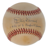 Don Larsen Signed OAL Baseball Inscribed "1965 WS Perfect Game" (JSA) at PristineAuction.com