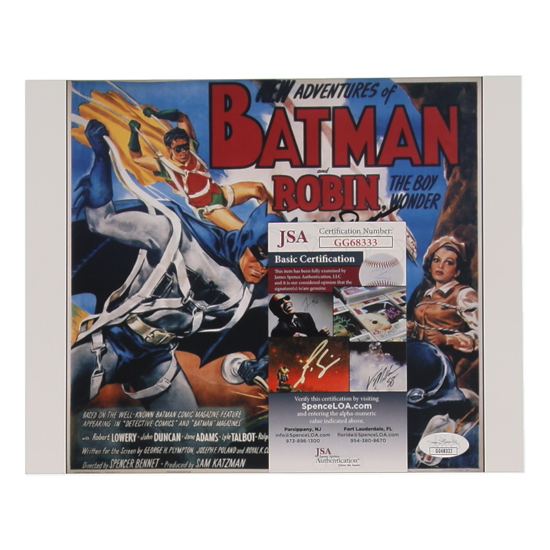 John Duncan Signed "Batman: The Animated Series" 8x10 Photo Inscribed "Robin" (JSA) at PristineAuction.com John Duncan Signed "Batman: The Animated Series" 8x10 Photo Inscribed "Robin" (JSA) at PristineAuction.com