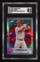 Bryce Harper 2022 Topps Cosmic Chrome Aqua/Pink Sonic Pulse Refractor #220 #136/199 (SGC 8) at PristineAuction.com